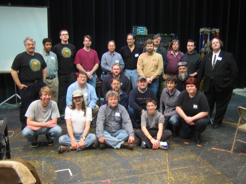 group photo flash