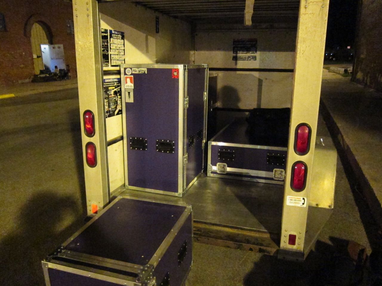 loading the temp trailer
